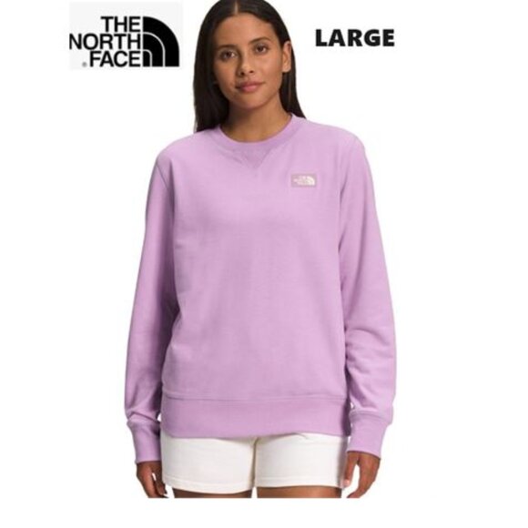 THE NORTH FACE SWEATSHIRT LARGE LIGHT PURPLE - Picture 1 of 2